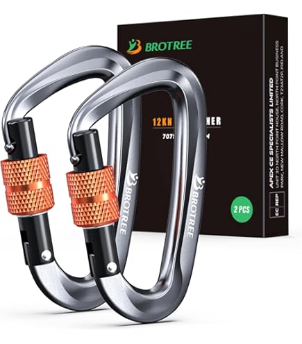 Amazon.co.jp: ネジ式ロック付カラビナキーホルダーL (Aタイプ